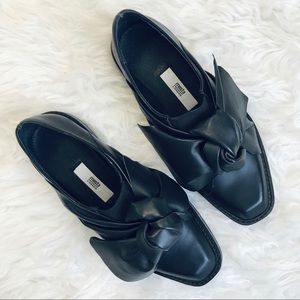 Miista London Priyanka Black Bow Low Heel Shoe